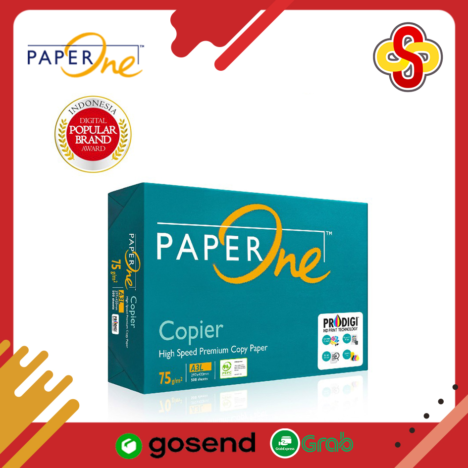 Kertas HVS / Print / Fotocopy Paper One A3 75 gr 1 Rim Isi 500 Lembar
